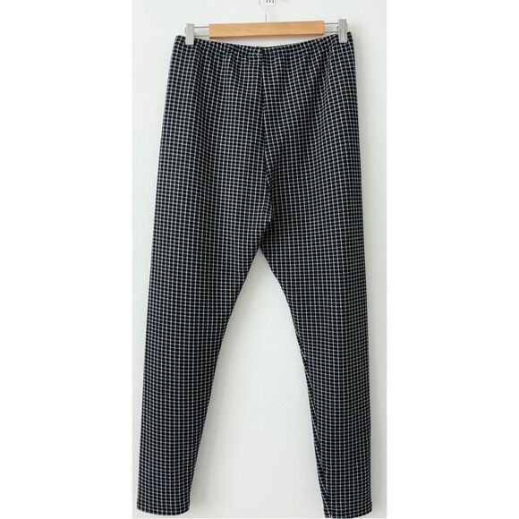 SHEIN Black White Houndstooth Check Leggings | Size L - Picture 3 of 9